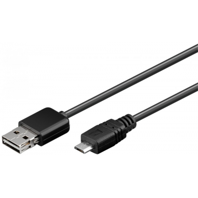 Câble micro usb / usb goobay 'easy clip' 2m (connexion facile)