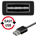 Câble micro usb / usb goobay 'easy clip' 2m (connexion facile)
