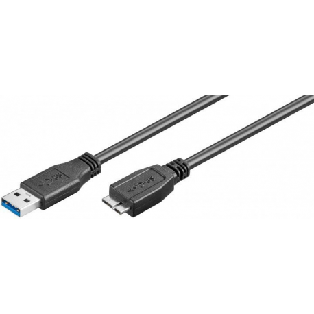 Câble usb 3.0 vers micro-b mâle, longueur 0,5 ou 1m goobay