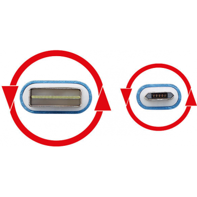 Câble micro usb - usb connexion double sens (easy clip)