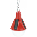 Lampe d'extérieur solaire à suspendre, design ampoule, rouge