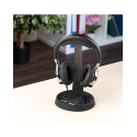 Support pour casque audio toutes tailles range-câble