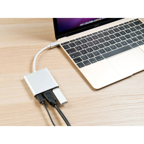 Hub usb type c ports usb 3.0 upd, usb c et hdmi