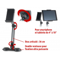 Support articulé pour iphone 4 et +, ipad et appareils 10"