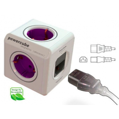 Multiprise 2p et usb adaptateurs de voyage powercube allocacoc