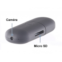 Caméra de surveillance furtive hd dans clé usb micro sd