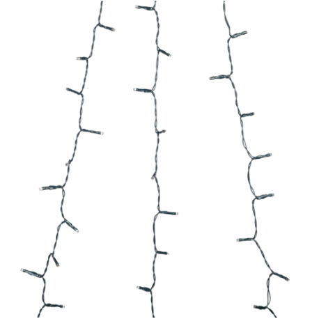 Guirlande lumineuse effet cascade pour sapin de Noël, 180 LED