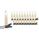 Guirlande led de sapin de noël, 20 lampes bougies pince