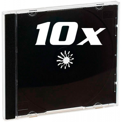 Pack de 10 boîtiers range-cd pour cd, dvd et bluray pas chers