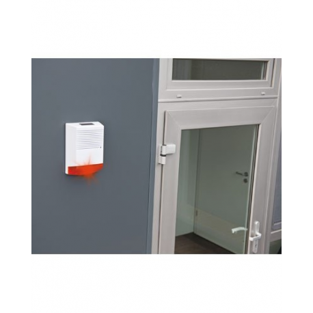 faux système d'alarme clignotant alimentation solaire