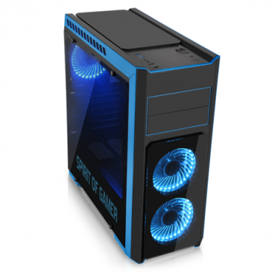 Châssis pc gaming spirit of gamer rogue iii blue pour atx/matx