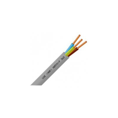 Câble électrique gaîné h05vv-f souple, format 3x1,5 mm², blanc