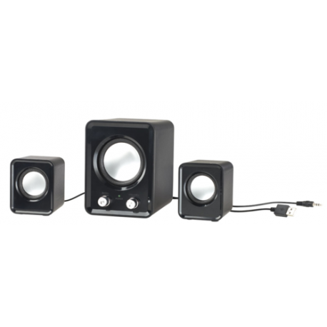 Pack audio 2.1 pc 2 haut-parleurs et 1 subwoofer 20w auvisio msx-190