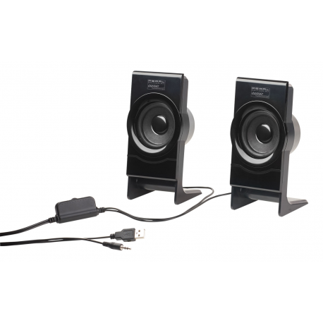Paire de haut-parleurs pc 6w auvisio alimentation usb