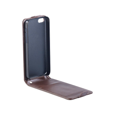 Étui à rabat style cuir pour iphone : housse clapet iphone 5 / 6 pas cher