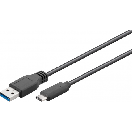 Câble usb 3.0 type a vers type c 3 m pour chargement et transfert