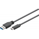 Câble usb 3.0 type a vers type c 3 m pour chargement et transfert