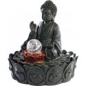 Fontaine d'ambiance lumineuse bouddha boule en verre