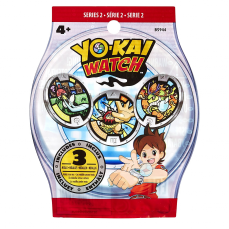 Pack de 3 médailles aléatoires pour jouet yo-kai watch