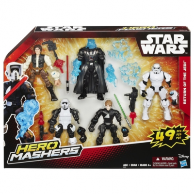 Figurines star wars hero mashers (luke, dark vador, han solo, stormtrooper)