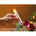 Bougies led style chandelle pour sapin de noël (x10), télécommande