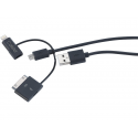 Câble usb de chargement pour appareils micro usb et apple mfi