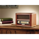 Radio design rétro en bois, signal fm ou dab numérique par auvisio