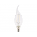 Ampoule à filament led forme flamme pour chandelier, classe a+, 4w