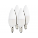 Ampoules led smd - culot e14 (vis) - 6w - forme bougie de lustre (x4)