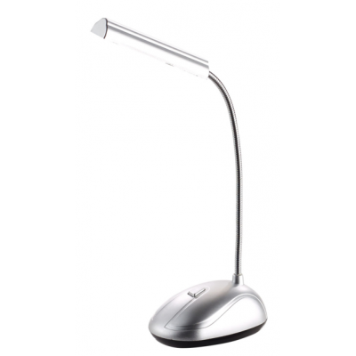 Lampe de bureau orientable col de cygne et alim. piles lunartec