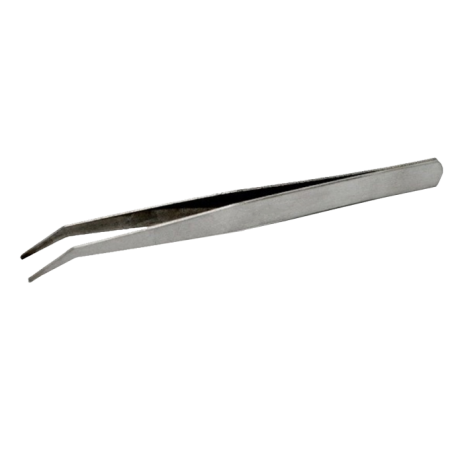 Pince brucelle coudée en acier inoxydable 120 mm