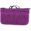 Organisateur de sac à main 26 x 16 x 8 cm à 13 poches - coloris violet