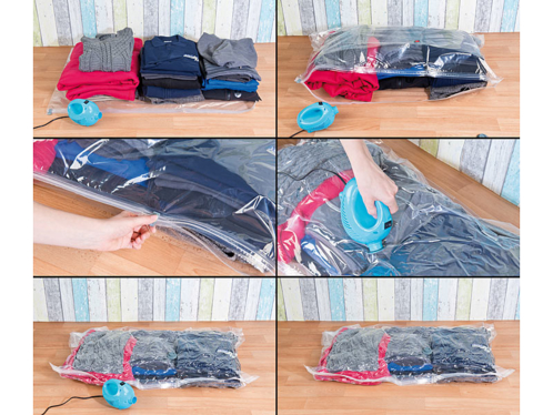 Appareil électrique de mise sous vide pour sac à vêtements toutes tailles