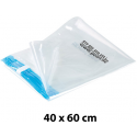 10 sacs de mise sous vide sans aspirateur 40 x 60 cm pour voyage