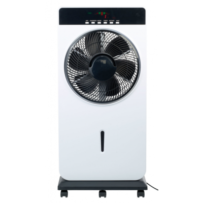 Ventilateur à roulettes ø 30cm vaporisateur et haut-parleur mp3