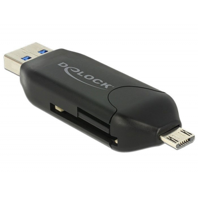 Lecteur de cartes ports usb 3.0 et micro usb delock 91734