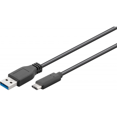 Câble usb 3.0 type a vers type c 50 cm pour chargement et transfert