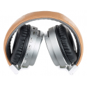 Casque bluetooth design cuir radio fm + microsd auvisio