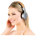 Casque bluetooth design cuir radio fm + microsd auvisio