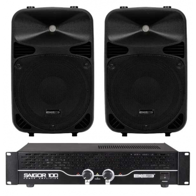 Enceinte 2 vois 130w rms hq power vds10n caisson 10"