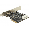 Carte pci express 1x usb c + 1x usb 3.1 10 gb/s delock 89417