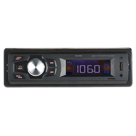 Autoradio mp3 1din 4x7w ports usb, microsd et aux pas cher