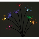 Bouquet lumineux solaire à 8 fleurs multicolores lunartec