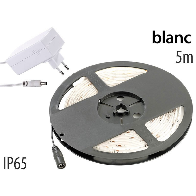 Ruban led lumière unicolore pour secteur 230v, 5m, étanche ip65